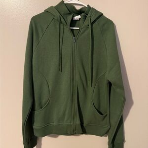 Zyia Green Zip-Up Hoodie